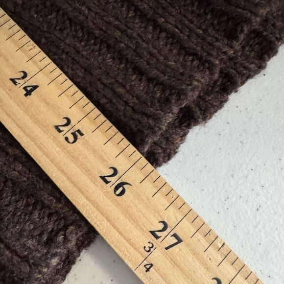 Columbia Women’s V-Neck Brown Sweater Size Large Cable Knit/Hand Knit Style - Picture 8 of 10
